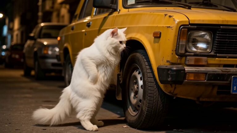 Midnight Stroll with the Neighborhood Cat