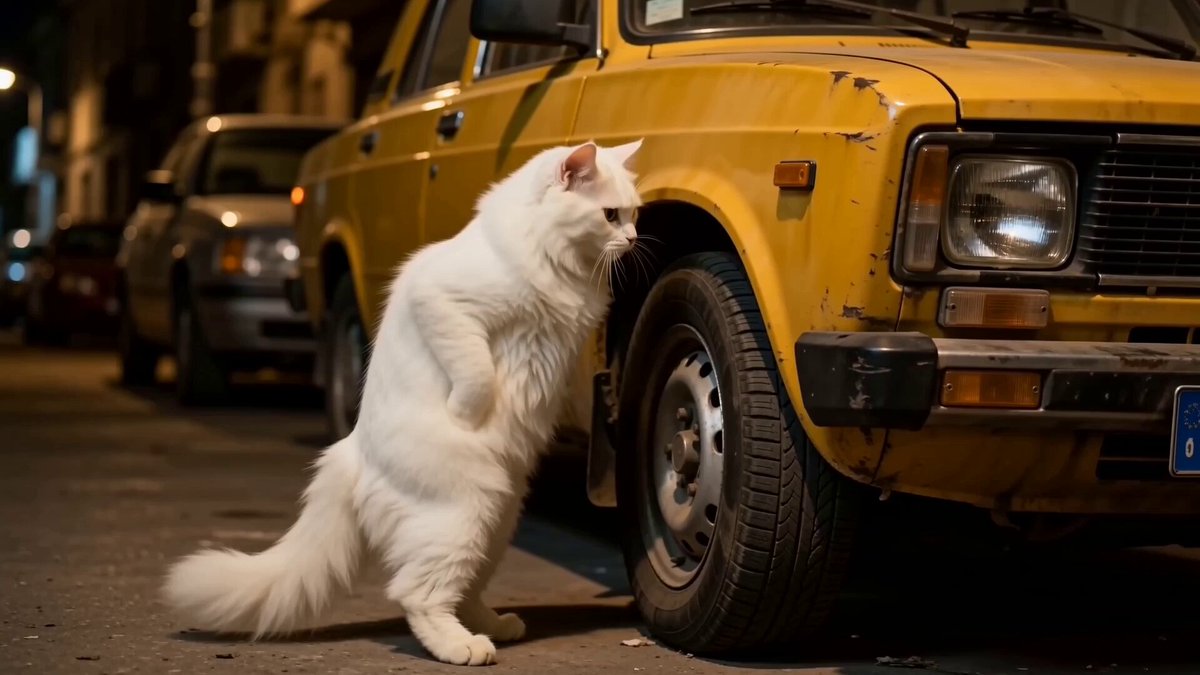 Midnight Stroll with the Neighborhood Cat