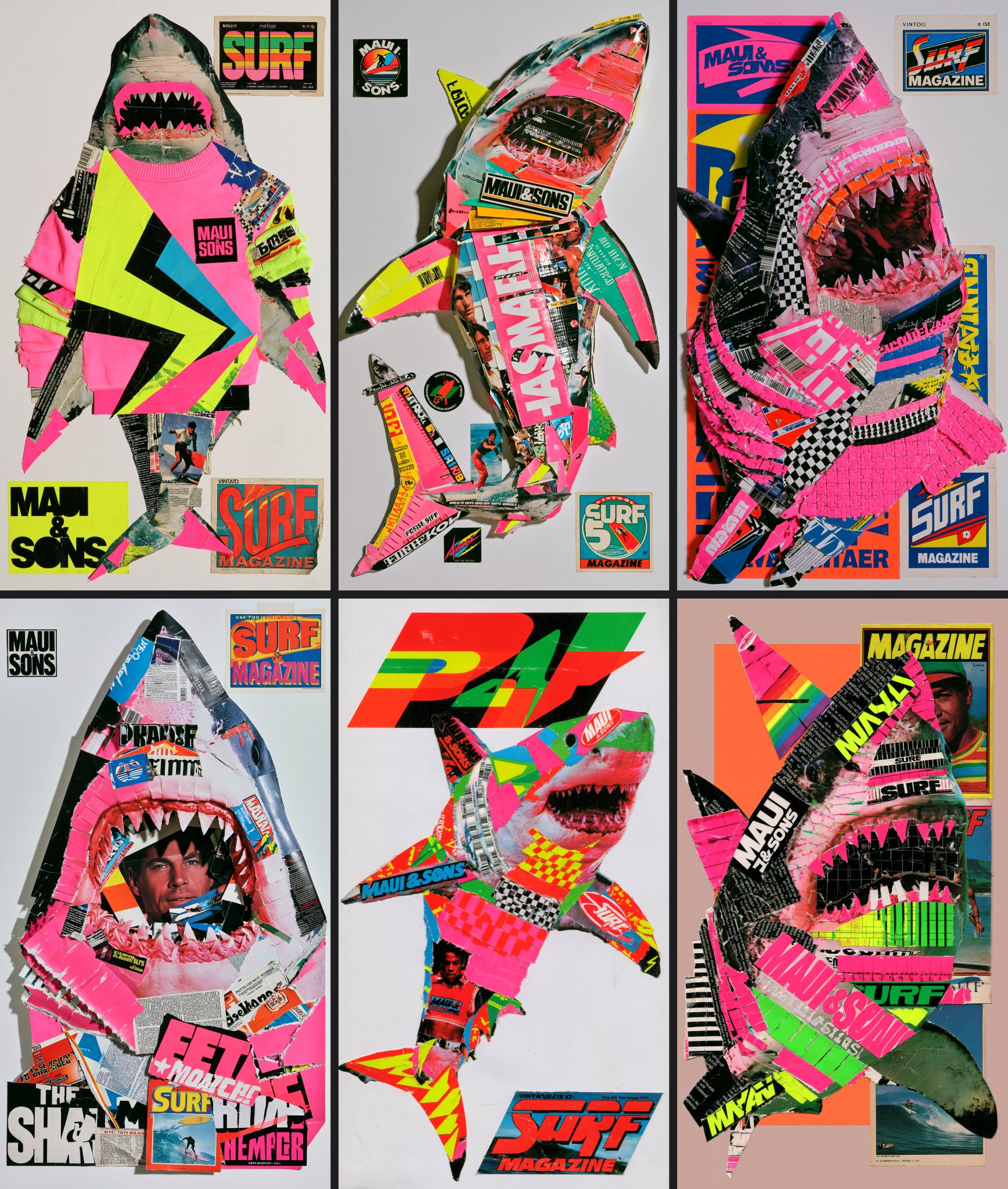90’s Slop Collage Maui & Sons: AI-Generated Vintage Surf Brand Image